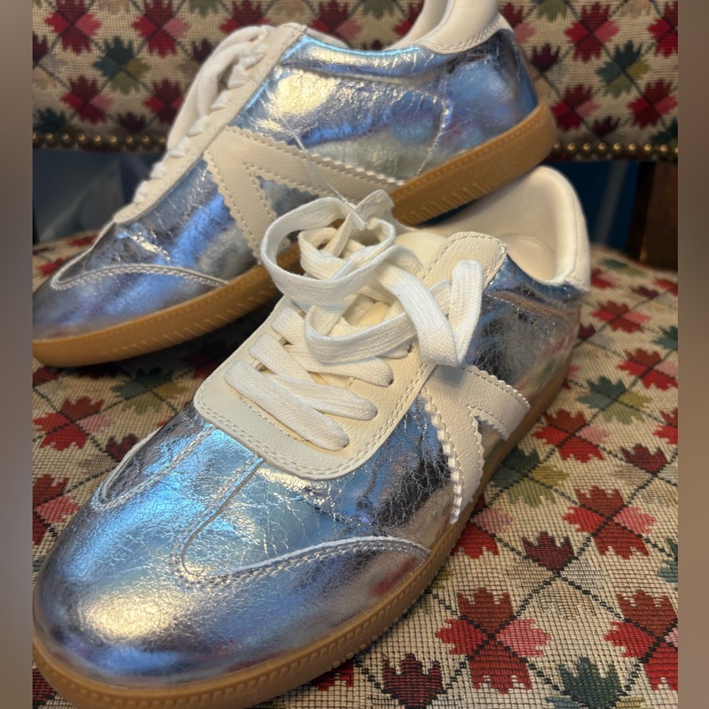 MIA Metallic Silver Casual Tennis Shoes - Women’s Size 8